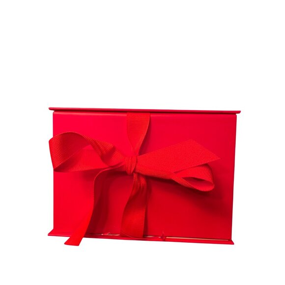 Hallmark Red Gift Box W/ Ribbon Lid Closure & Decorative Fill - Picture 2 of 6